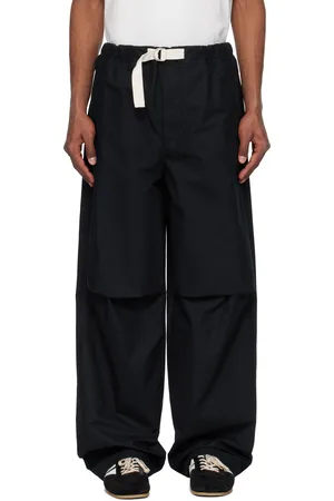 Jil Sander Navy Belted Trousers