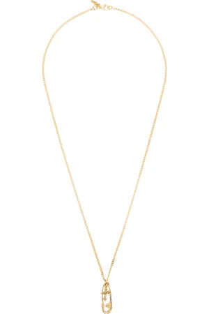 EMANUELE BICOCCHI Gold Safety Pin & Cross Necklace