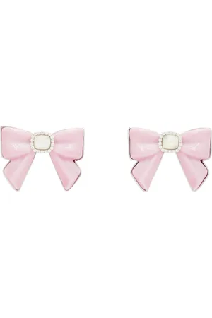 Shushu/Tong Silver & YVMIN Edition Ceramics Bowknot Nacre Earrings