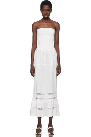 Frankies Bikinis Empress Strapless Smocked Maxi Dress