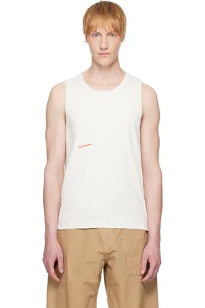 J.W.Anderson Off-White Henley Woven Tank Top