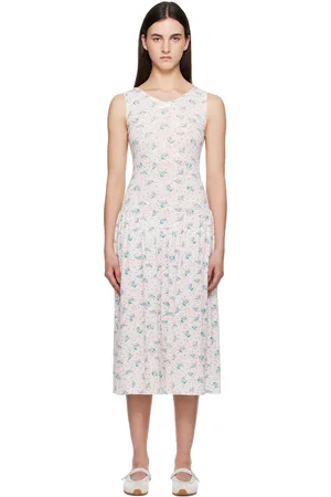 ASHLEY WILLIAMS White Pointelle Midi Dress