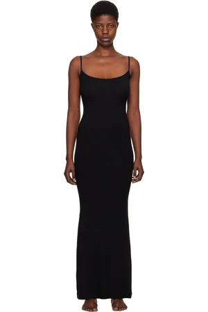 SKIMS Black Soft Lounge Long Slip Maxi Dress
