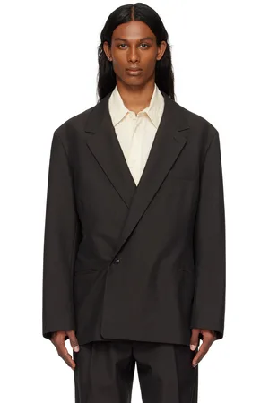 LEMAIRE Brown Soft Double Breasted Blazer