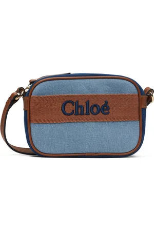 Chloé Kids Blue Embroidered Bag