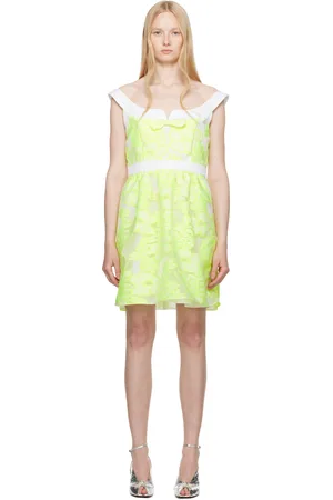 Anna Sui White & Yellow Sweet Bow Minidress