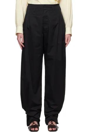 LEMAIRE Black Soft Volume Trousers