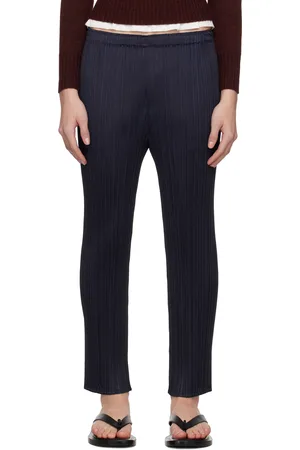 PLEATS PLEASE ISSEY MIYAKE Navy June New Colorful Basics 4 Trousers