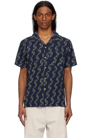 Nudie Jeans Navy Arvid Ikat Shirt
