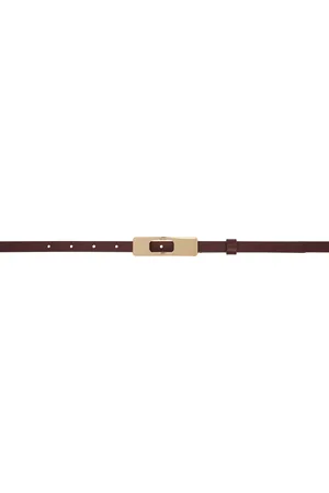 Tory Burch Burgundy Buckle Belt