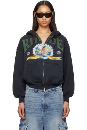 Rhude Black Monaco Regatta Full-Zip Hoodie