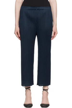 PLEATS PLEASE ISSEY MIYAKE Navy Monthly Colors April Trousers