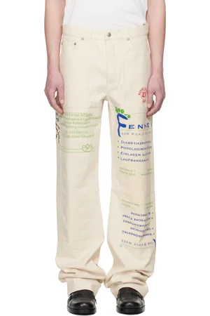Marine Serre Beige Regenerated Tote Bags Workwear Trousers