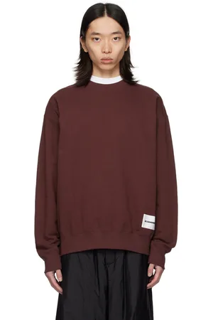 Jil Sander Burgundy Logo Patch Sweatshirt