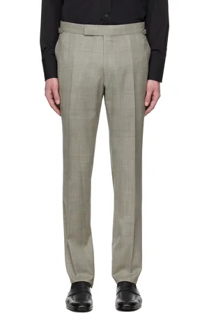 Tom Ford Gray Stretch Pow Shelton Trousers