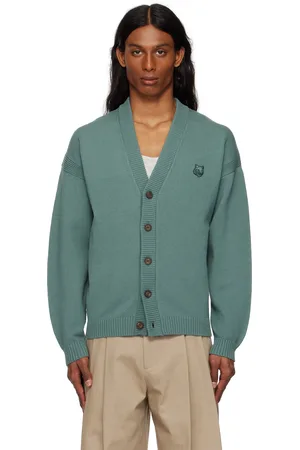 Maison Kitsuné Green Bold Fox Head Patch Comfort Cardigan