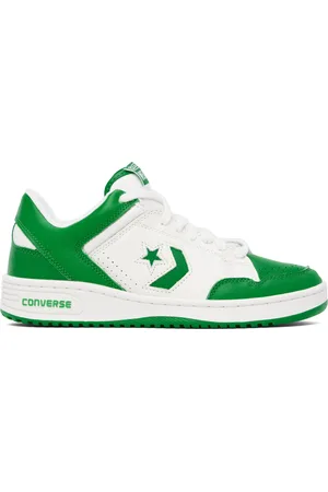 Converse Green & Off-White Weapon Low Top Sneakers