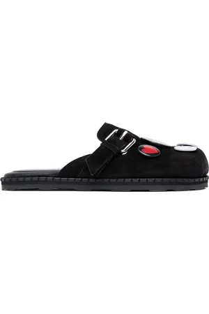 Moschino Cow Suede Sporty Mules