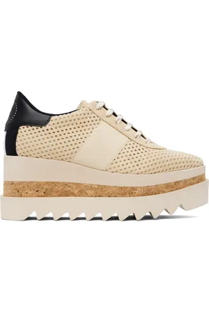 Stella McCartney Beige Sneak-Elyse Platform Trainer Sneakers