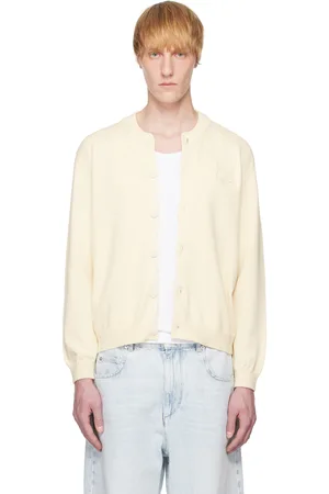 Maison Kitsuné Off-White Bold Fox Head Embroidered Knitted Cardigan