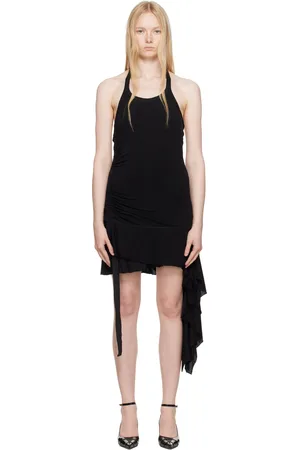 Helmut Lang Black Wind Halter Minidress