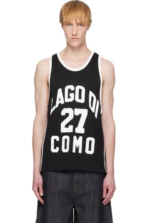 Rhude Black Como 1907 Edition Basketball Jersey Tank Top