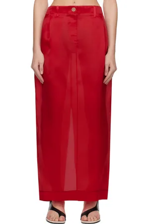 Khaite Red Lucian Maxi Skirt