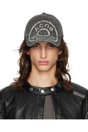 Acne Studios Black Printed Logo Cap