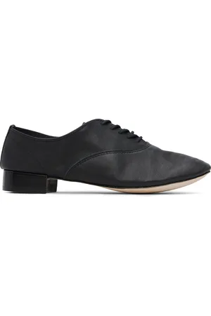 Repetto Black Zizi Calf Leather Oxfords
