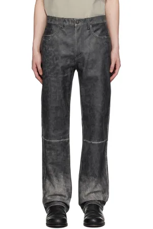 Kusikohc Faded Leather Pants