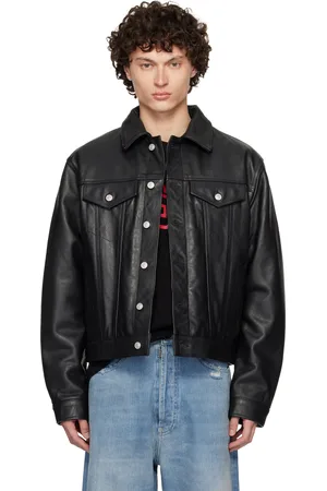 1017 ALYX 9SM Grain Leather Trucker Jacket