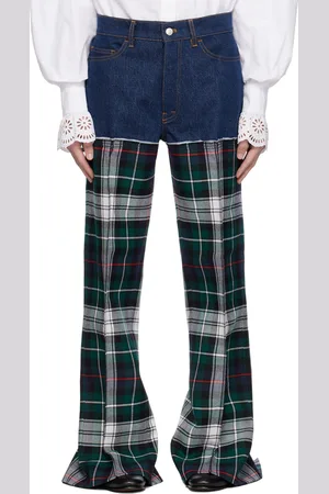 MERYLL ROGGE Blue Tartan Jeans
