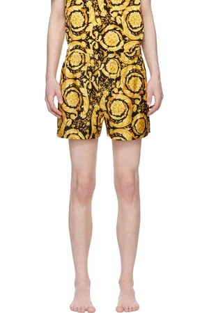 Versace Men's Pajamas Set Versace Silk Monogram Print Pajama Top