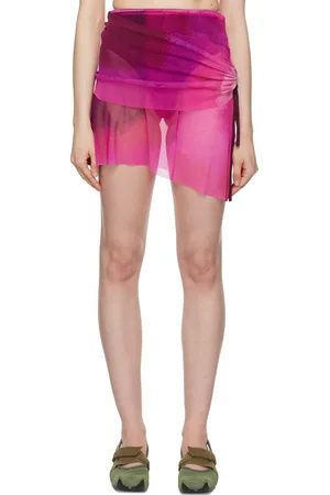 Paula Canovas Del Vas Pink Layered Miniskirt