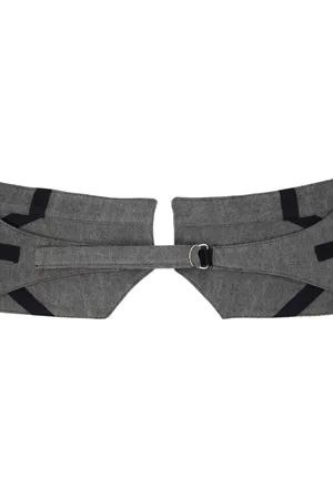Paula Canovas Del Vas Gray Strap Denim Belt