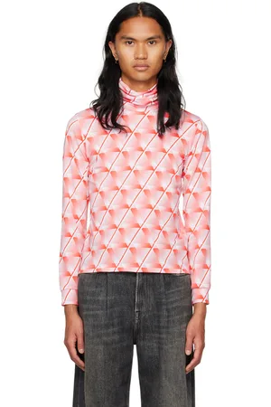 MERYLL ROGGE Orange Printed Turtleneck