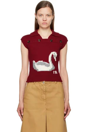 MERYLL ROGGE Red Intarsia Vest