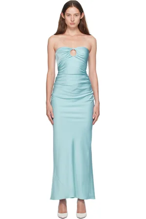 Bec & Bridge Blue Emilia Strapless Maxi Dress