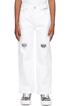 KIMHEKIM Kids Pocket Stamped Jeans