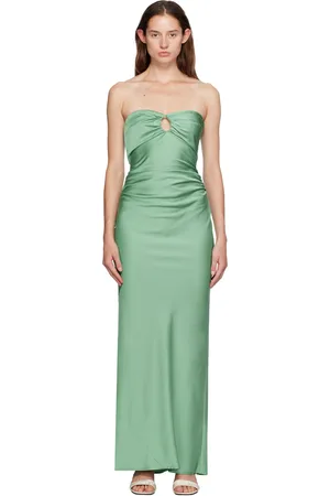 Bec & Bridge Green Emilia Strapless Maxi Dress