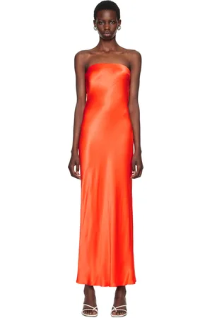 Bec & Bridge Orange Moon Dance Strapless Maxi Dress