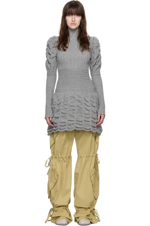 Paula Canovas Del Vas Gray Frosting Minidress