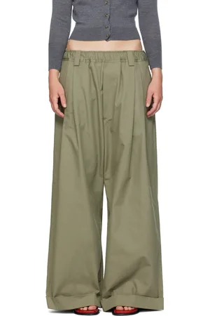 MERYLL ROGGE Green Drawstring Chino Trousers