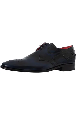 Jeffery West Arrow Derby Polished Leather Shoes