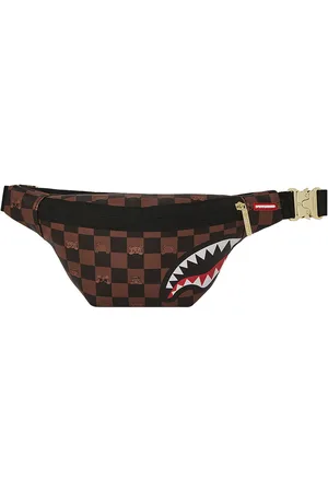Sprayground Peeking Character Check Crossbody Bag