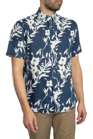 Tommy Hilfiger Linen Tropical Print Short Sleeved Shirt