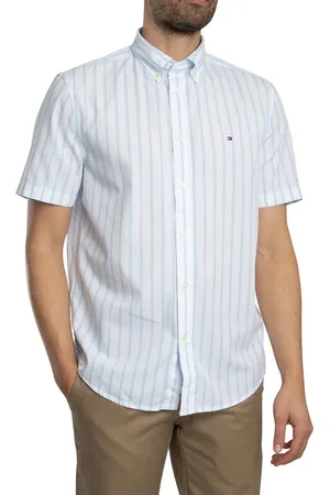 Tommy Hilfiger Flex Poplin Stripe Short Sleeved Shirt