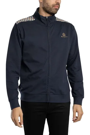 Aquascutum Full Zip Mockneck Club Check Track Top