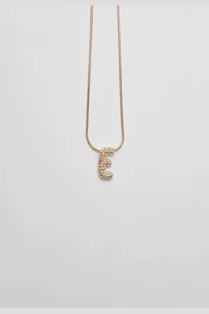 Stradivarius Necklace with rhinestone initial OS