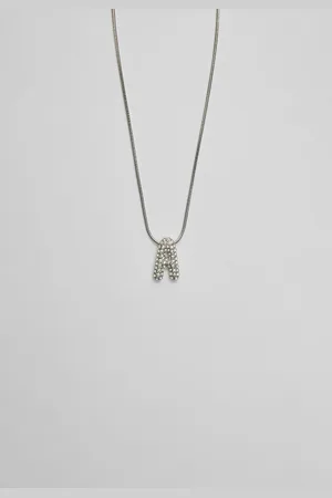 Stradivarius Necklace with rhinestone initial OS